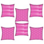 Bella Casa Digital Pink Abstract Microfiber Cushion Covers 30x30 cm 6 pcs (Design 1)