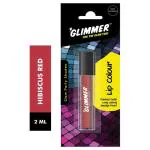 Glimmer Glam Party Shades Matte Lip Color, Hibiscus Red 2 ml
