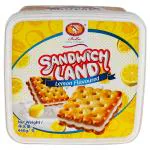 Bellie Lemon Flavoured Sandwich Land Biscuit 440 g
