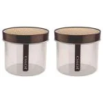 Joyo Vacuum Fresh Assorted Colour Plastic Container 750 ml with Lid (2 pcs)