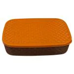 Nakoda Gemini Assorted Colour Square Plastic 6 Compartment Dry Fruit Box