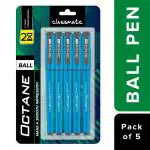 Classmate Octane Black Ballpoint Pen (Pack of 5)