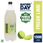 Nature Day Fresh Lime Sparkling Fruit Drink 1.5 L