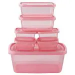 Nakoda Solitare Assorted Colour Plastic Container 3000 ml (Set of 7) - Design/colour may vary