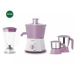 Philips Viva Collection HL7581/00 Turbo Juicer Mixer Grinder with Nutri Juicer jar, Blender jar and 1 SS Multipurpose jar