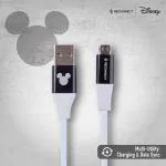 Reconnect Disney Mickey Mouse Reversible Cable, Double sided connectivity, Charge & Sync, Premium Flat cable design, 1m long - DCB102 MY