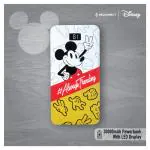 Reconnect Disney Mickey Mouse 20000mAh QC PD PowerBank, fast charge support for input/output, Micro USB & Type C dual input, Qualcomm quick charge 3.0, BIS approved, Mobile Accessories- DPB502 MY