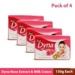 Dyna Rose Extract & Milk Cream Premium Beauty Soap 150 g (Pack of 4)