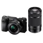Sony Alpha ILCE 6100Y 24.2 MP Mirrorless Digital SLR Camera with 16-50 mm and 55-210mm Power Zoom Lens (APS-C Sensor, Fast Auto Focus, Real-time Eye AF, Real-time Tracking, 4K Vlogging Camera & Tiltable screen)