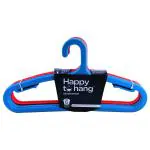 Happy To Hang Denimation Blue & Red Plastic Hangers (Set of 6)