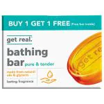 Get Real Pure & Tender Glycerine Bathing Bar 125 g (Buy 1 Get 1 Free)