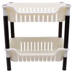 Polyset Elite White Plastic 2 Tier Trolley