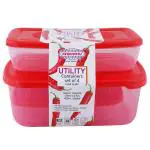Asian Red Plastic Utility Container Set (4 pcs)