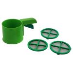 Floraware 3 in 1 Kitchen Flour Green Plastic Sifter Strainer