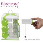 Floraware Green Plastic 12 Jar Revolving Spice Rack