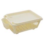 Floraware 3 in 1 Large Cream Plastic Sink Dish Rack Drainer Tray 31x43.5 cm