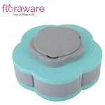 Floraware Blue Plastic Flower Shaped Candy Box Serving Rotating Tray 500 ml