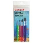 Camlin Multicolor Plastic Champ Round Brushes SR64 (Set of 7)