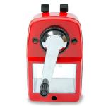 Chrome Red And Black Metal-Plastic Pencil Sharpener