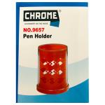 Chrome 9657 Orange Plastic Pen Stand