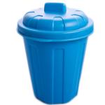 Chrome Blue Plastic Trash Can 200 ml
