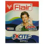 Flair Excite Blue Ball Point Pen (Pack of 10)