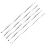 Dev Steel Finish Straw 4 pcs with 1 Free Brush