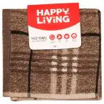Happy Living YD Check Grey Cotton Face Towel 30x30 cm (Set of 2)
