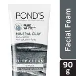 Pond's Pure White Mineral Clay Anti-Pollution + Purity Deep Clean D-Toxx Facial Foam 90 g