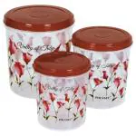 Polyset Brown Round Plastic Storage Container 5+ 7+ 10 L (3 pcs)