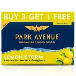 Park Avenue Lemon Storm Premium Men's Soap 125 g (Buy 3 Get 1 Free)