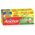 Anchor Clove Power Toothpaste 175 g (Pack of 2) With Free Tongue Cleaner & Toothbrush