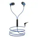 boAt BassHeads 182 With HD Sound, In-Line Mic,Super Extra Bass, 3.5 mm Jack, Dual Tone Secure Braided Cable and 3.5mm Angled Jack Wired Earphones, Blue