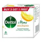 Dettol & Moms Citrus Fragrance Soap 125 g (Buy 3 Get 1 Free)