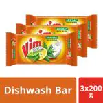 Vim Extra Anti Bac Neem Dishwash Bar 200 g (Pack of 3)