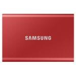 Samsung 2 TB T7 MU-PC2T0R Portable Solid State Drive (SSD), Metallic Red