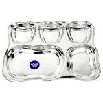 Home One Apple Stainless Steel Medium Bhojan Thali 35x27 cm