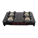 Butterfly Wave 4 Burner Glass Top LPG Gas Stoves