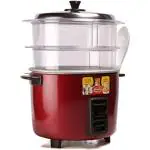 Panasonic 1.8 Litres Electric Rice Cooker with Keep Warm Function, SR-WA18H SS Maroon