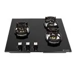Faber Nexus HT603 CRS BR CI Hybrid Hob with 3 Brass Burners, Auto Ignition