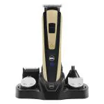 BPL Men's 10-in-1 Grooming Kit with Digital Battery Indicator, 70mins Cordless Usage, Fast Charging, 5-Heads & 5-Comb Length Adjustment, Detachable Heads for easy cleaning, 2 Years Warranty, Black and Light Gold