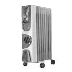 Usha 3809F 400 W 9 Fin Oil Filled Room Heater, Grey