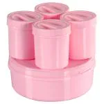 Joyo Pink Plastic Storage Container Set (5 pcs)