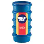 Home One Keeper Blue Plastic Container 210 ml (Set of 5)
