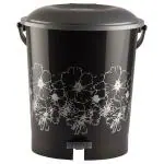 HomeOne Super Black Plastic Dustbin with Lid 12 L
