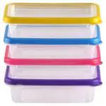 Home One Assorted Plastic Container 180 ml (Set of 4)