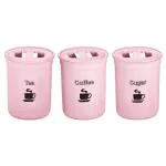 Home One Airseal Pink Plastic Container 840 ml (Set of 3)