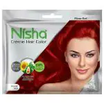 Nisha No Ammonia Creme Hair Color, Flame Red 20 g + 30 ml