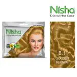 Nisha No Ammonia Creme Hair Color, Golden Blonde (8.1) 20 g + 30 ml