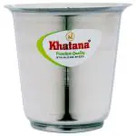 Khatana Silver Stainless Steel Manak Mivery Water Glass 3 (22 g) 160 ml